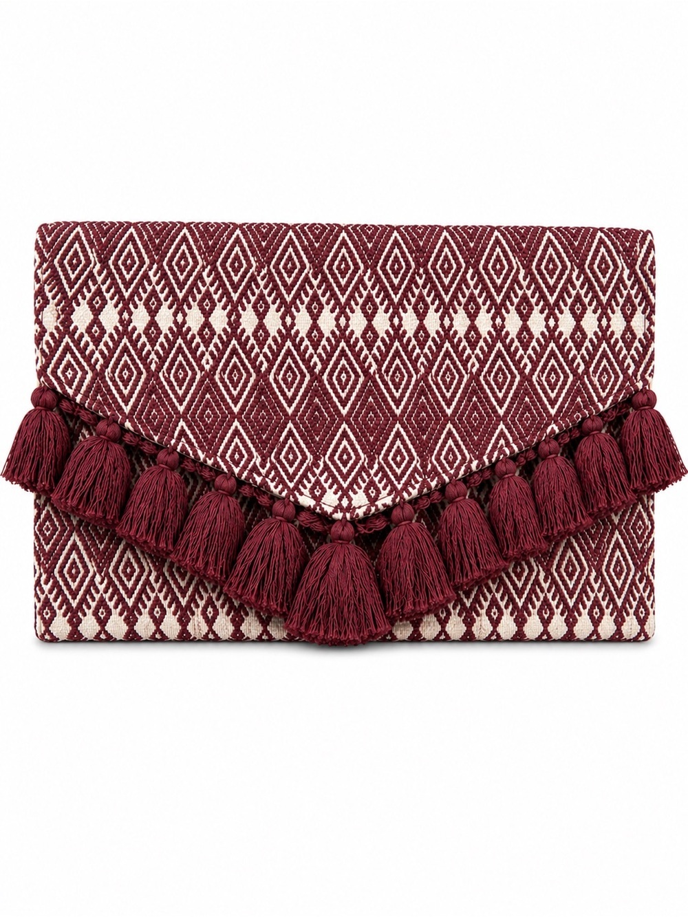 Tin Marin Ana Embroidered Clutch burgundy